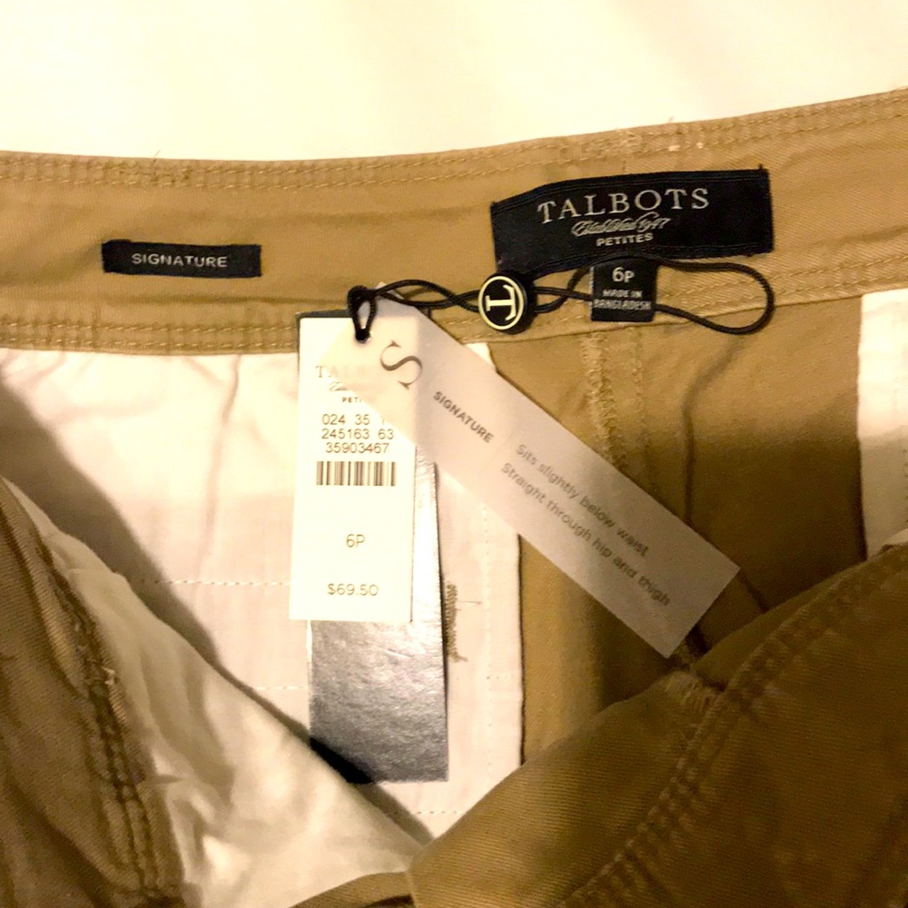 NEW Talbots Khaki Ankle Pants - Picture 6 of 8